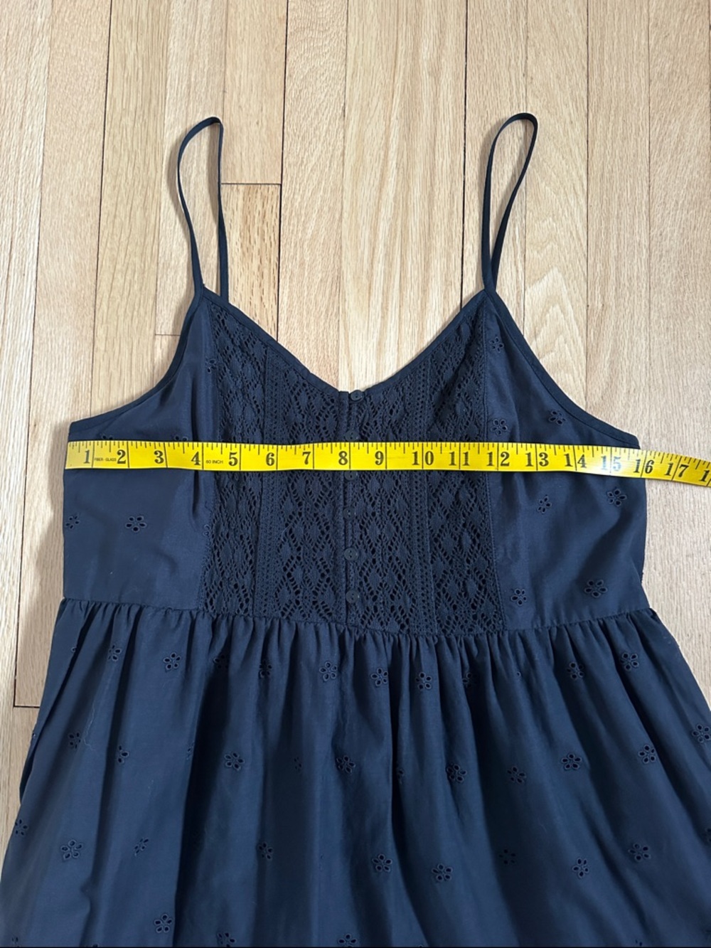 Levi’s Cora eyelet black babydoll dress medium - Picture 6 of 13